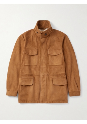 Loro Piana - Suede Field Jacket - Men - Brown - IT 46