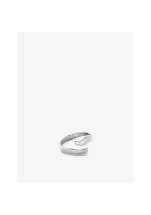 Womens Monica Vinader Wave Wrap Sterling-Silver Ring