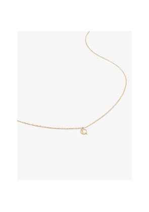 Monica Vinader Small Letter Q 14ct Yellow-Gold Pendant Necklace