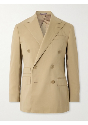 Ralph Lauren Purple Label - Kent Double-Breasted Wool Suit Jacket - Men - Neutrals - UK/US 36