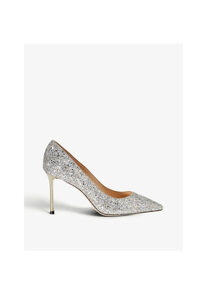 Womens Jimmy Choo Romy 85 Glittered Courts