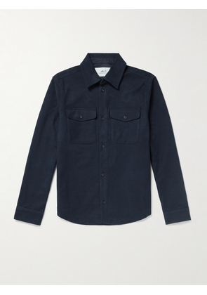 Mr P. - Organic Cotton-Blend Moleskin Overshirt - Men - Blue - XS