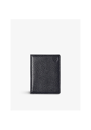 Womens Aspinal Of London Travel Logo-Embellished Leather Card Holder