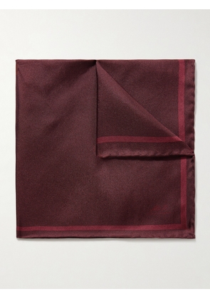 Mr P. - Silk-Twill Pocket Square - Men - Burgundy