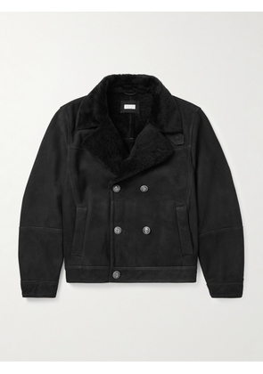 Brunello Cucinelli - Double-Breasted Shearling Jacket - Men - Black - S