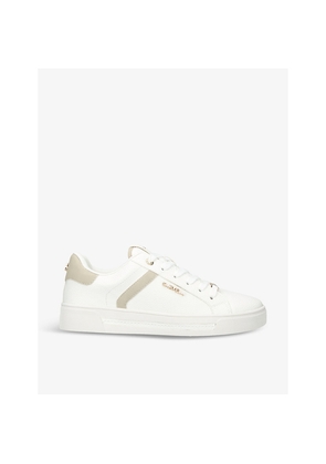 Womens Carvela Daze Faux-Leather Low-Top Trainers