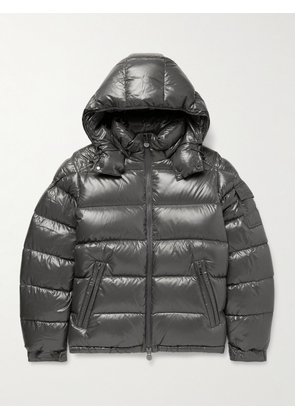 Moncler - Maya Logo-Appliquéd Quilted Nylon Hooded Down Jacket - Men - Gray - 1