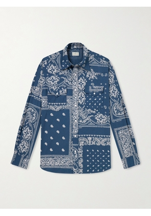 KAPITAL - Bandana-Print Cotton Shirt - Men - Blue - 2