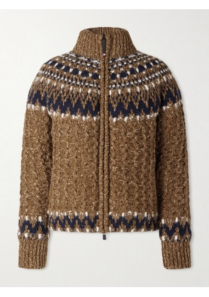 Moncler Grenoble - Indren Virgin Wool-Blend Jacquard Down Jacket - Men - Brown - S