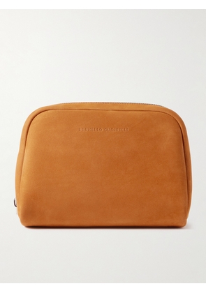 Brunello Cucinelli - Suede Wash Bag - Men - Brown