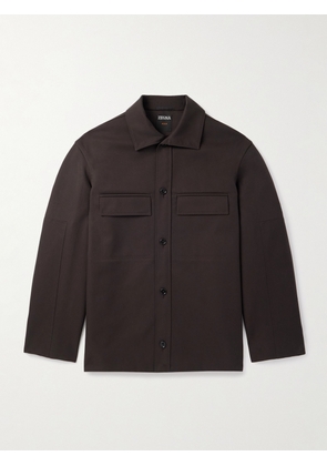 Zegna - Cotton-Twill Overshirt - Men - Brown - S
