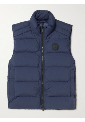 Canada Goose - Crofton Slim-Fit Logo-Appliquéd Quilted Enduraluxe® Down Gilet - Men - Blue - XS