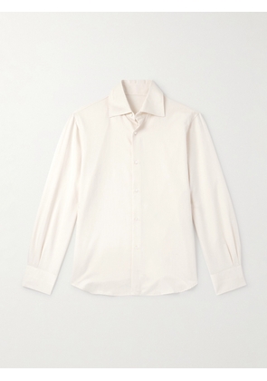 Stòffa - Cotton and Silk-Blend Shirt - Men - Neutrals - IT 46