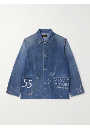 Visvim - Paint-Splattered Denim Jacket - Men - Blue - 3