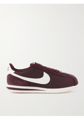 Nike - Cortez Suede and Leather-Trimmed Shell Sneakers - Men - Burgundy - US Women’s 6.5