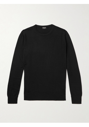 Zegna - Cashmere and Silk-Blend Sweater - Men - Black - IT 46