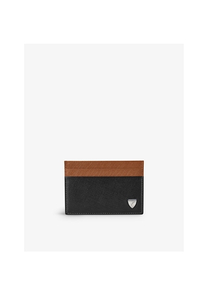 Aspinal Of London Slim Brand-Plaque Leather Card Holder