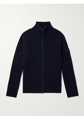 Stone Island - Ghost Waffle-Knit Virgin Wool Zip-Up Cardigan - Men - Blue - S