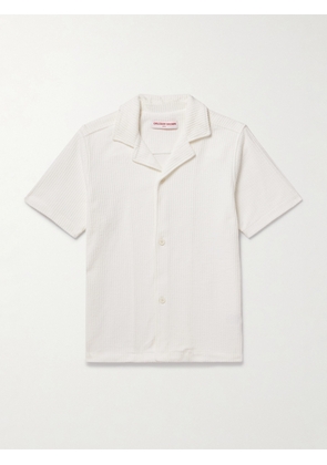 Orlebar Brown - Howell Camp-Collar Ribbed Organic Cotton Shirt - Men - Neutrals - S