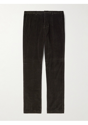 Loro Piana - Jarno Hamptons Straight-Leg Cotton-Corduroy Trousers - Men - Green - IT 46