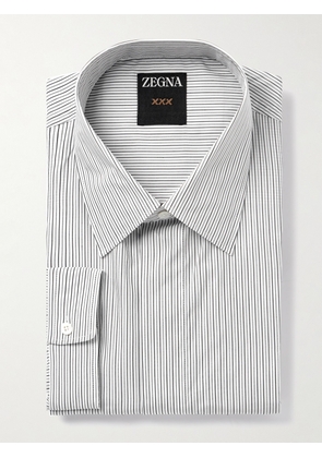 Zegna - Striped Cotton Shirt - Men - Gray - EU 38