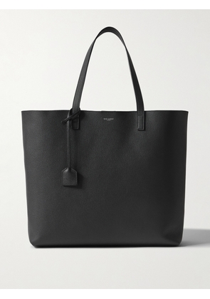 SAINT LAURENT - East/West Large Full-Grain Leather Tote Bag - Men - Black