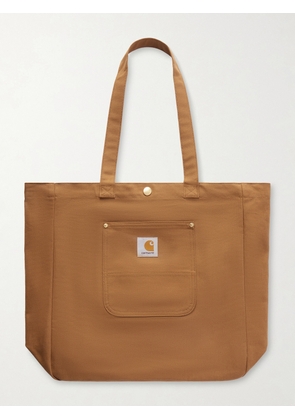 Carhartt WIP - Bay Logo-Appliquéd Cotton-Canvas Tote Bag - Men - Brown