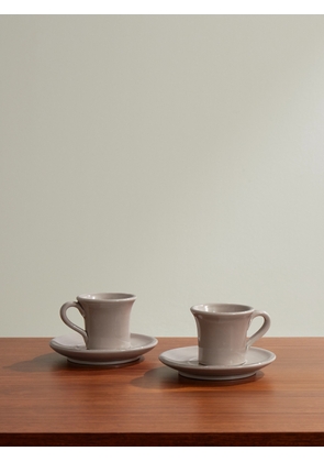 Brunello Cucinelli - Set of Two Ceramic Espresso Cups and Saucers - Men - Neutrals