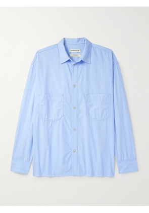 A Kind Of Guise - Telmen Striped Organic Cotton-Poplin Shirt - Men - Blue - XS