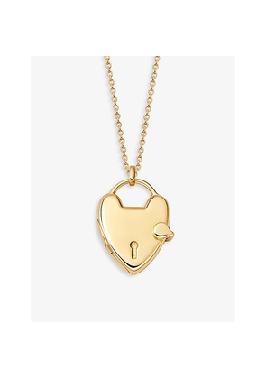 Womens Astley Clarke Biography Heart 18ct Yellow Gold Vermeil Locket Necklace