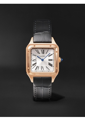 Cartier - Santos-Dumont Large 43.5mm 18-Karat Rose Gold and Alligator Watch, Ref. No. CRWGSA0116 - Men - White