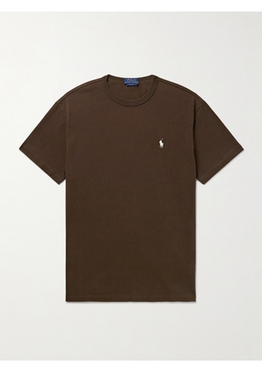 Polo Ralph Lauren - Logo-Embroidered Cotton-Jersey T-Shirt - Men - Brown - XS
