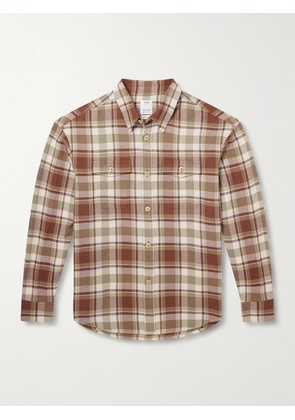 Visvim - Lumber Checked Wool and Linen-Blend Twill Shirt - Men - Brown - 1