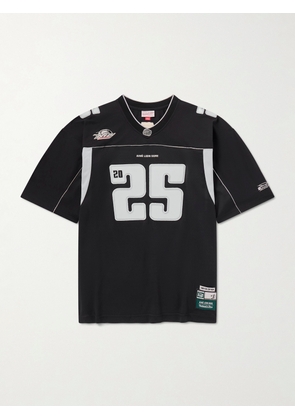 Aimé Leon Dore - Mitchell & Ness Oversized Appliquéd Mesh T-Shirt - Men - Black - XS