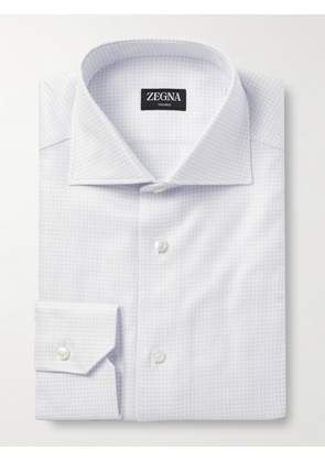 Zegna - Checked Cotton Shirt - Men - White - EU 38