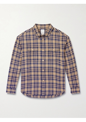 Visvim - Lumber Checked Wool and Linen-Blend Twill Shirt - Men - Brown - 1