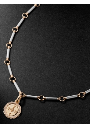 Foundrae - Element Internal Compass Rhodium-Plated 18-Karat White and Yellow Gold Diamond Pendant Necklace - Men - Gold