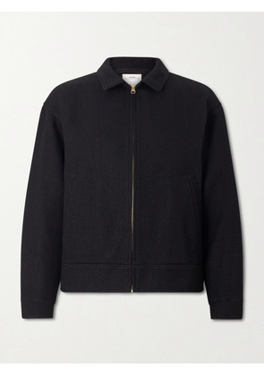 Visvim - Strato Leather-Trimmed Linen and Wool-Blend Twill Jacket - Men - Black - 1