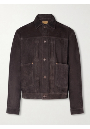 Nudie Jeans - Dante II Suede Trucker Jacket - Men - Brown - XS