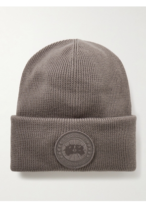 Canada Goose - Logo-Appliquéd Wool Beanie - Men - Brown