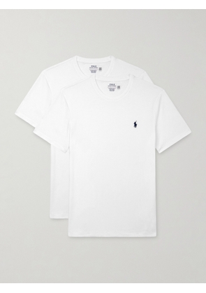 Polo Ralph Lauren - Set of Two Slim-Fit Logo-Embroidered Cotton-Jersey T-Shirts - Men - White - XS