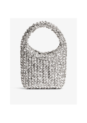 Womens Bottega Veneta Cabat Mirrored Leather Top-Handle Bag