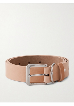 Folk - Curve 3cm Leather Belt - Men - Neutrals - S