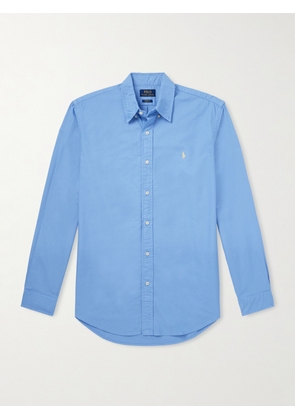 Polo Ralph Lauren - Button-Down Collar Logo-Embroidered Cotton Shirt - Men - Blue - XS