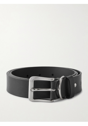 Folk - Curve 3cm Leather Belt - Men - Black - S