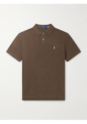 Polo Ralph Lauren - Logo-Embroidered Cotton-Piqué Polo Shirt - Men - Brown - XS