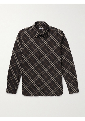 Burberry - Checked Cotton Shirt - Men - Brown - S