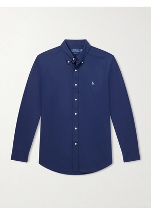 Polo Ralph Lauren - Logo-Embroidered Stretch-Cotton Poplin Shirt - Men - Blue - XS