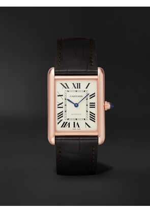 Cartier - Tank Louis Cartier XL 27.75mm 18-Karat Gold and Alligator Watch, Ref. No. CRWGTA0346 - Men - White