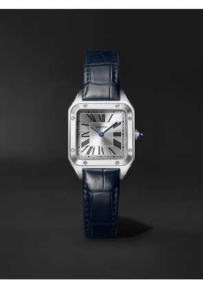Cartier - Santos-Dumont Small 38mm Stainless Steel and Alligator Watch, Ref. No. WSSA0086 - Men - Silver